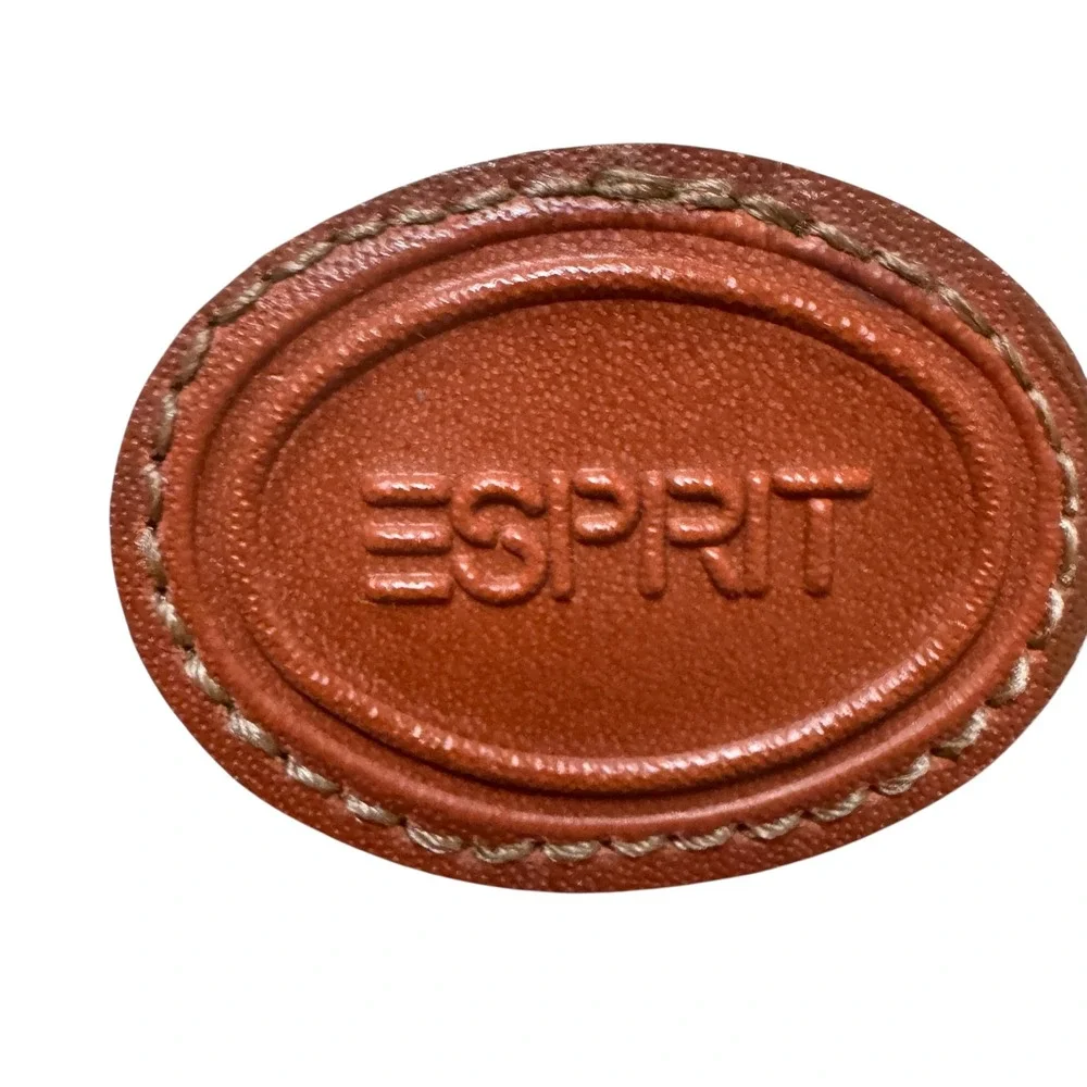 Vintage Esprit Crossbody Bag Shoulder Purse Brown Cream Small Flap retro 90s‎ - Picture 3 of 11